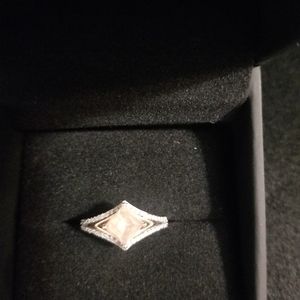 Enchanted Disney Aurora Morganite and 1/5 CT. T.W. Diamond Ring